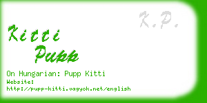 kitti pupp business card